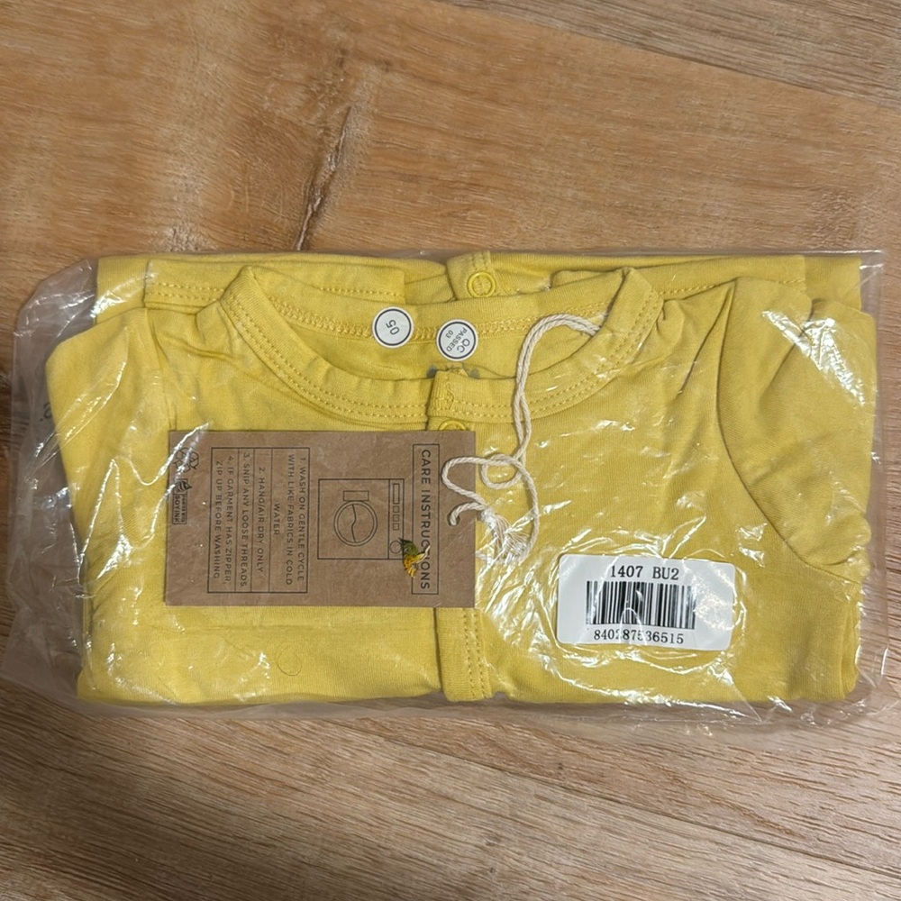 kyte baby romper butter 3-6 m